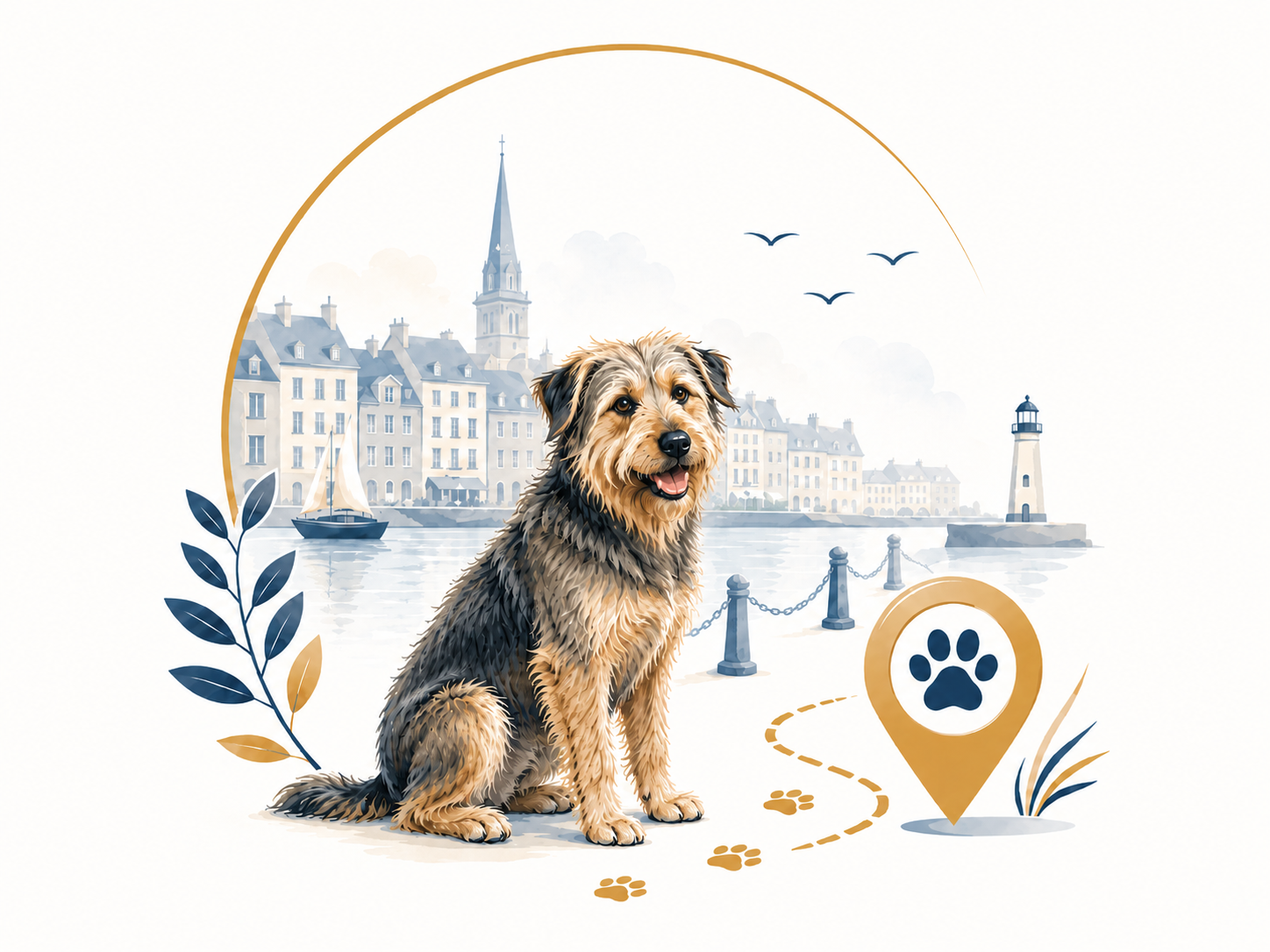 Chiens à Honfleur